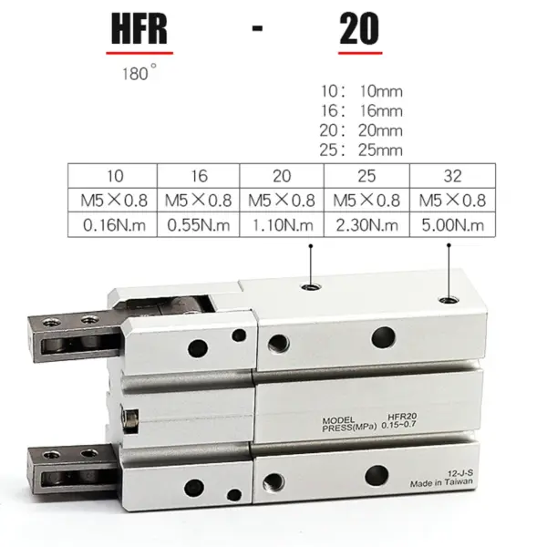 180° Angular Gripper MHY2 / HFR